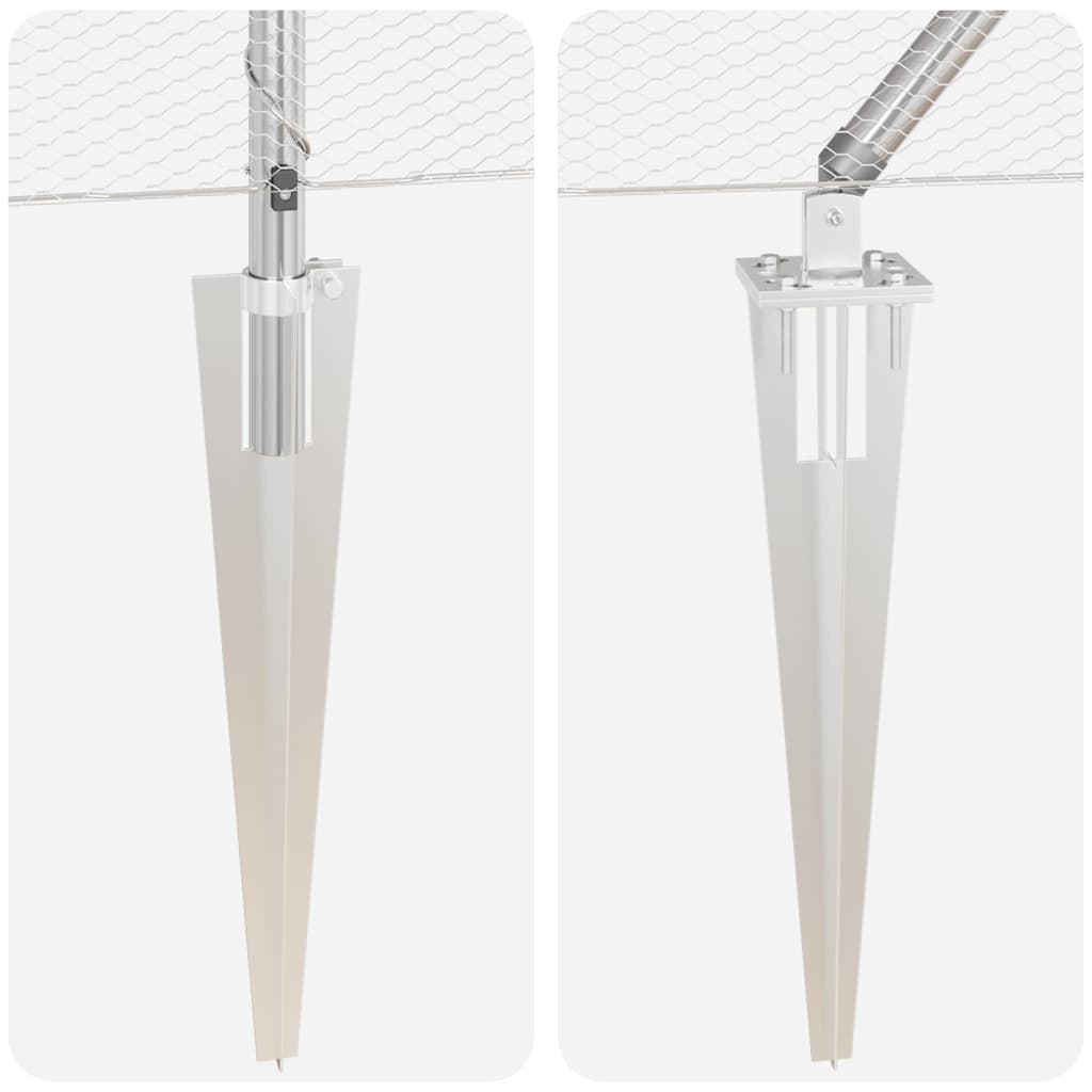 Hegnspæl Sølv 10 x 1,5 m (13 mm mesh) Stål