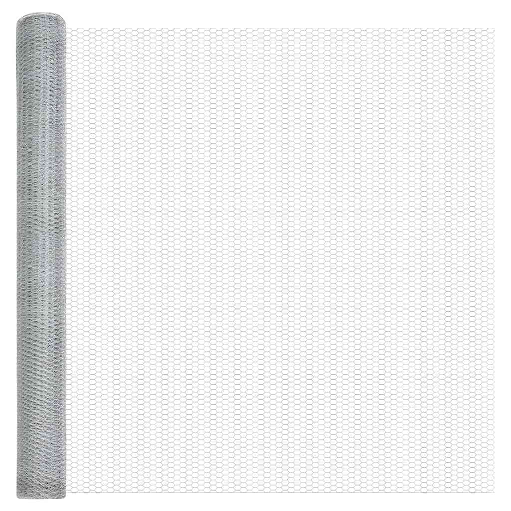 Hegnspæl Sølv 10 x 1,5 m (13 mm mesh) Stål