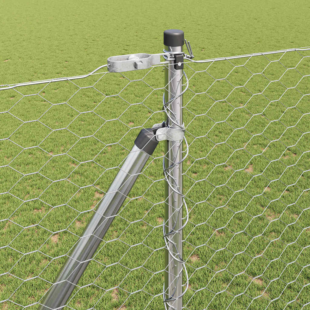 Hegnspæl Sølv 10 x 1,5 m (36 mm mesh) Stål