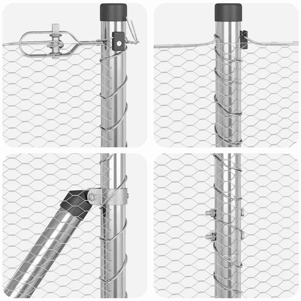 Hegnspæl Sølv 25 x 1,5 m (13 mm mesh) Stål