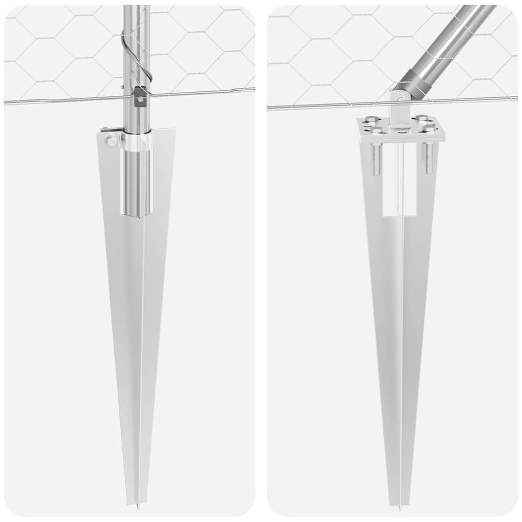 Hegnspæl Sølv 25 x 1,6 m (50 mm net) Stål