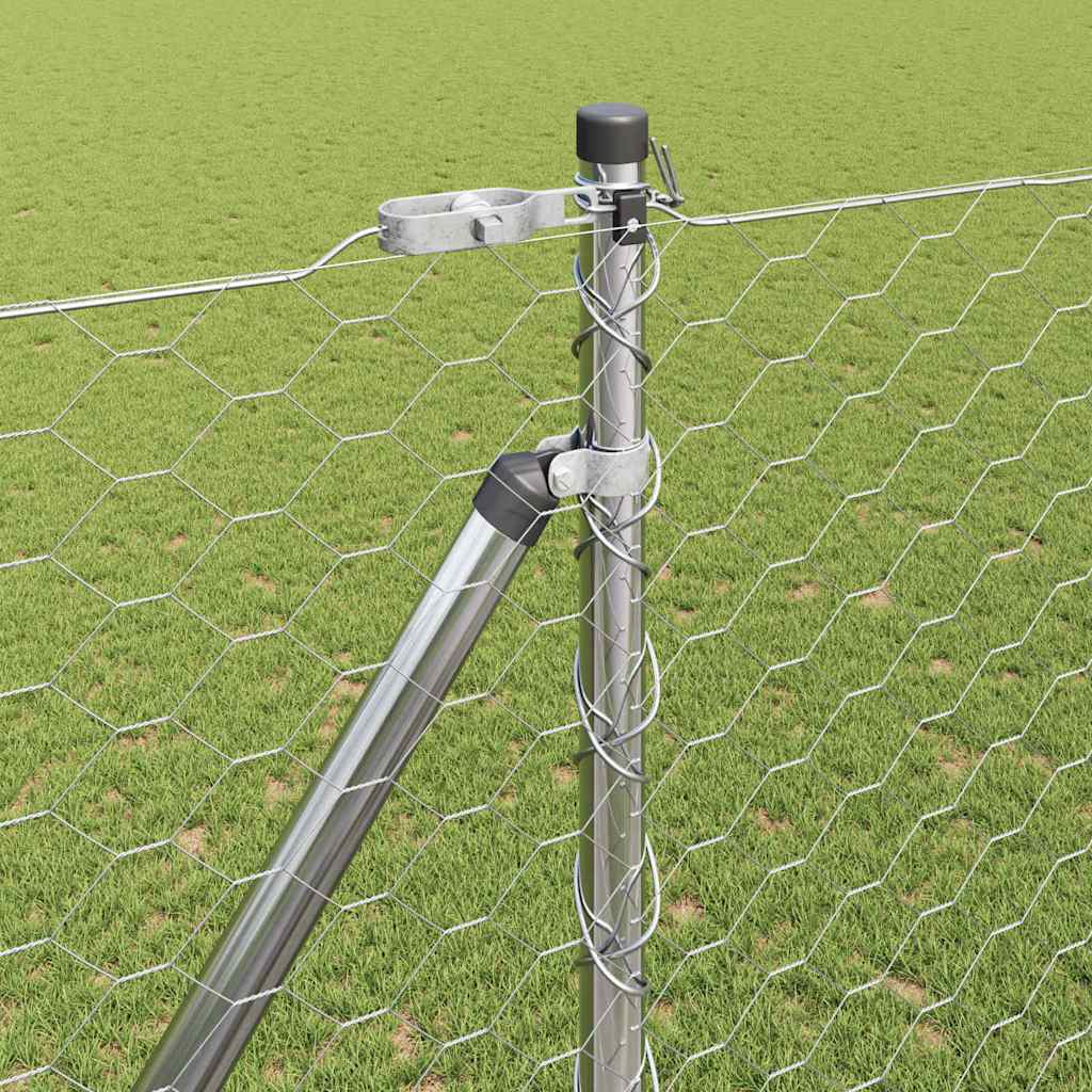 Hegnspæl Sølv 25 x 1,6 m (50 mm net) Stål