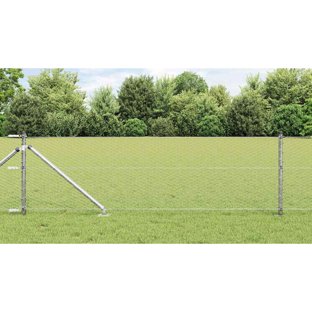 Svejset trådhegn med spidser 50 x 0,6 m (B x H)