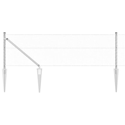 Sekskantet hegn med stolpe 100 x 0,6 m Galvaniseret stål Sølv