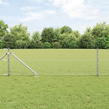 Sekskantet hegn med stolpe 100 x 0,6 m Galvaniseret stål Sølv