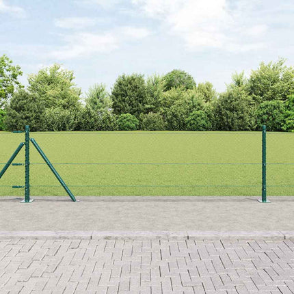 Udendørs hexagonal hegn med betonfundament 10 x 0,6 m Grøn Mesh
