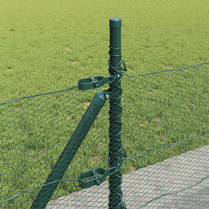 Udendørs hexagonal hegn med betonfundament 25 x 0,5 m Skovgrøn