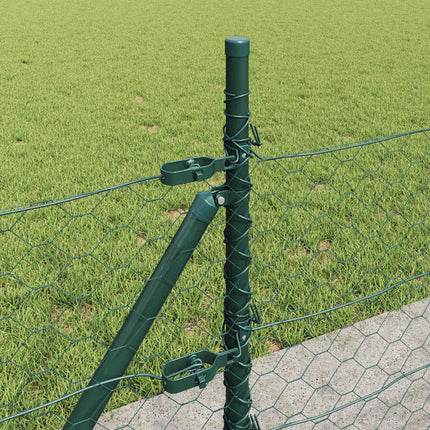 Udendørs hexagonal hegn med betonfundament 50 x 0,4 m Grøn Mesh