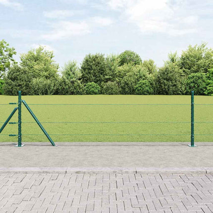 Udendørs hexagonal hegn med betonfundament 100 x 0,4 m Grøn