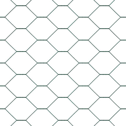 Udendørs hexagonal hegn med betonfundament 100 x 1,4 m Grøn