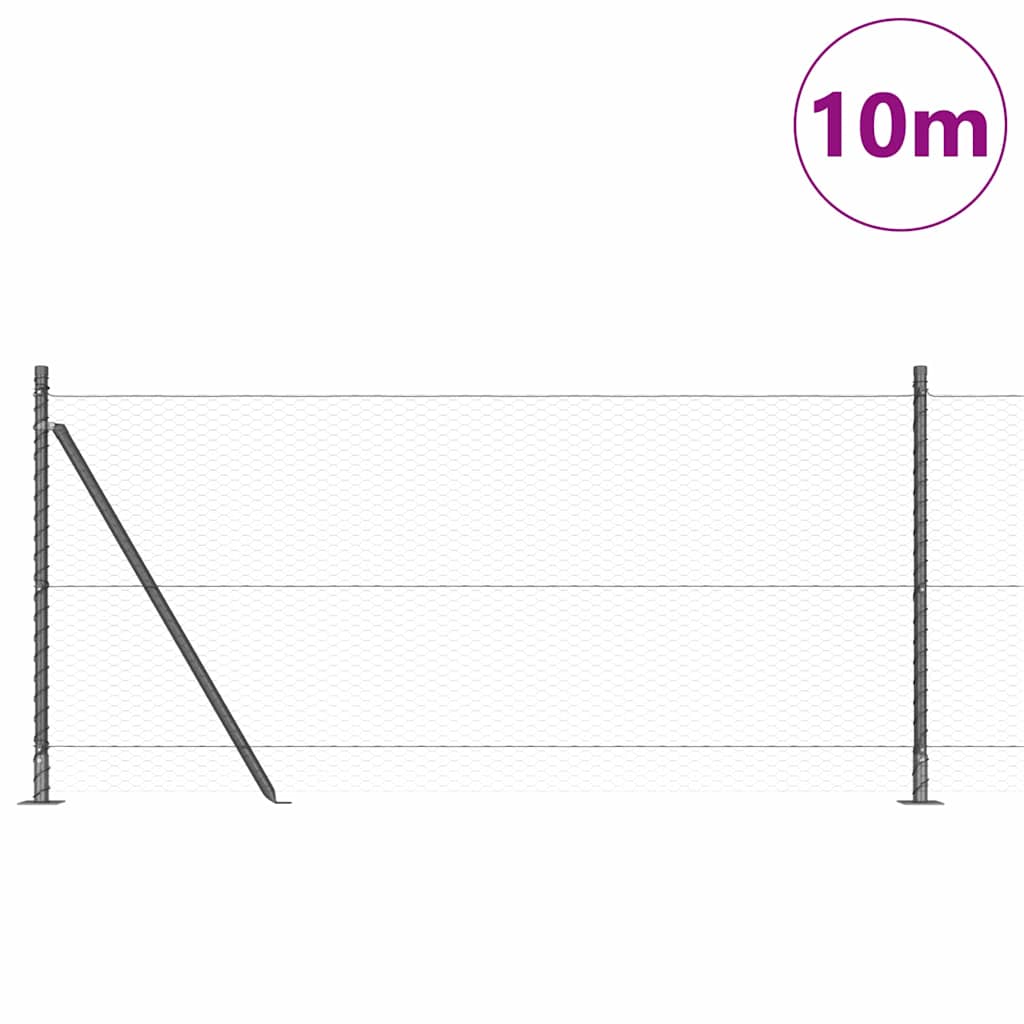 Svejset Trådhegn med Betonsokkel 10 x 1 m (B x H)