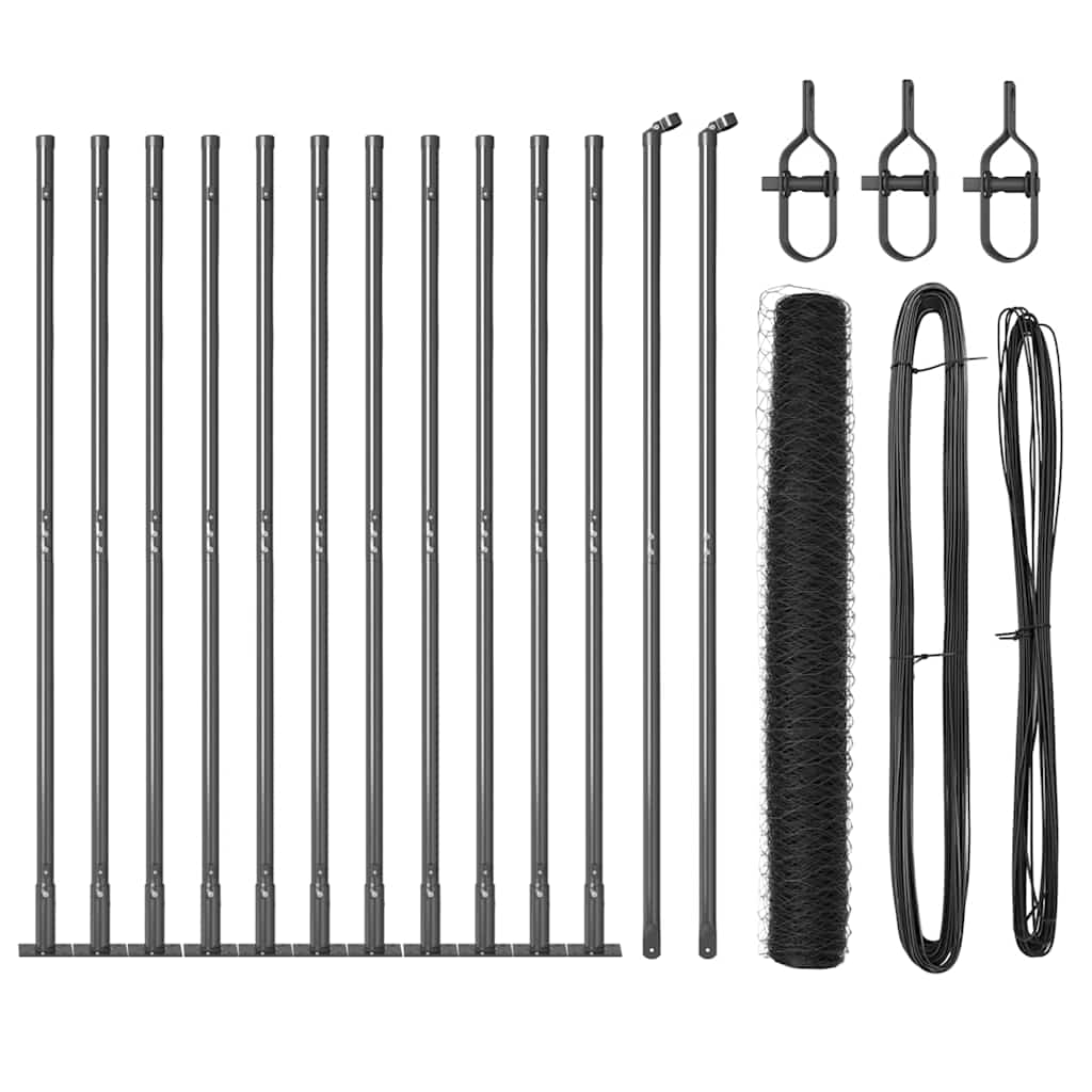 Svejset Trådhegn med Betonsokkel 25 x 0,8 m (B x H)