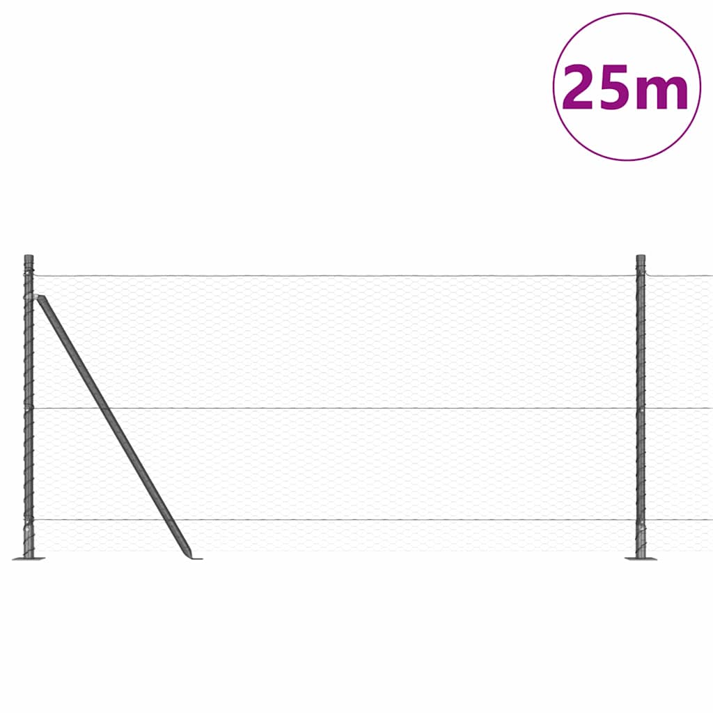 Svejset Trådhegn med Betonsokkel 25 x 1 m (B x H)