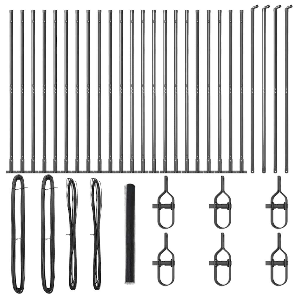 Svejset Trådhegn med Betonsokkel 50 x 1,6 m (B x H)