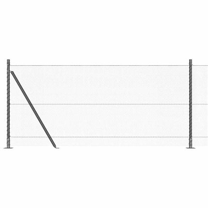 Udendørs hexagonal hegn med betonfundament 100 x 0,8 m Grå Mesh