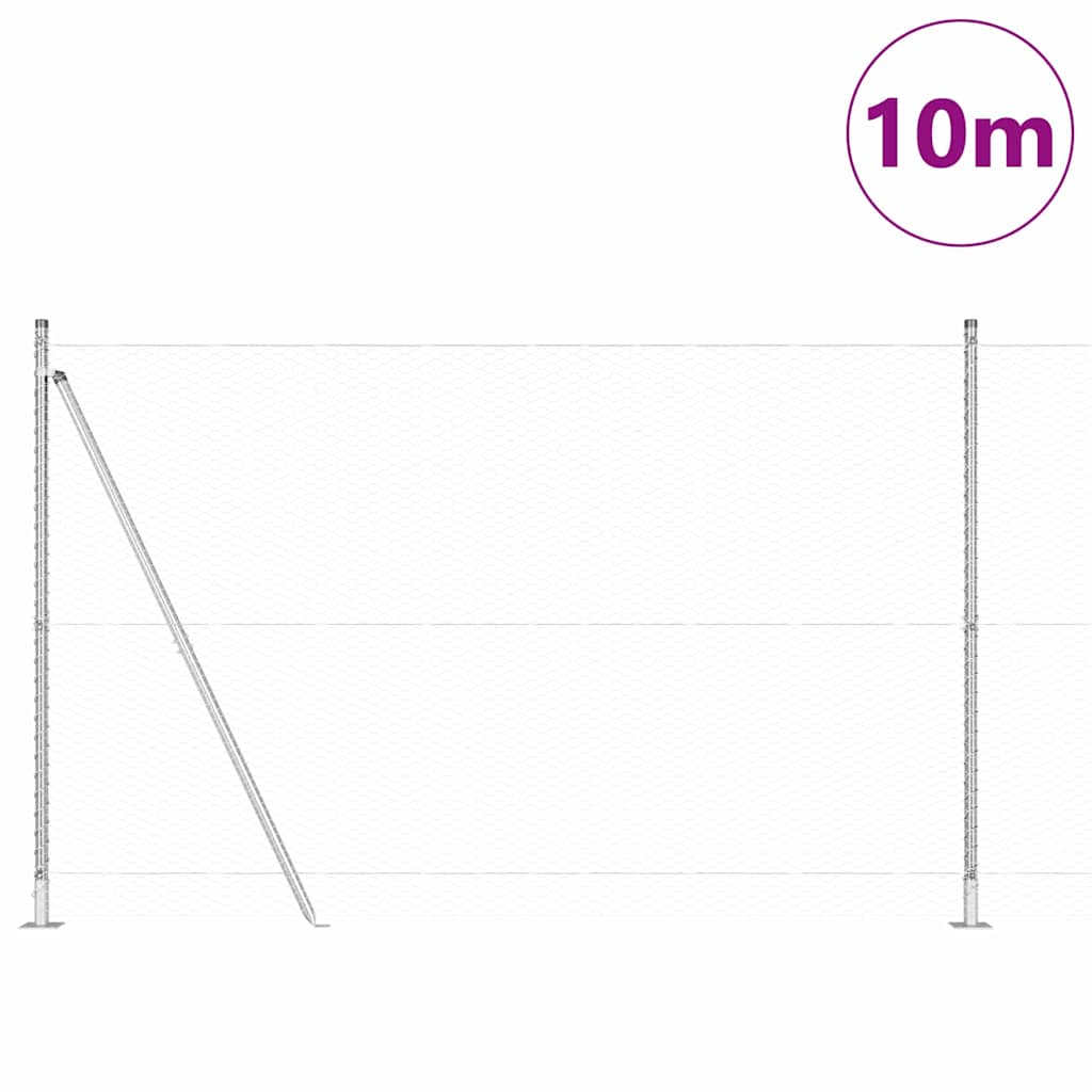 Svejset Trådhegn med Betonsokkel 10 x 1,5 m (B x H)