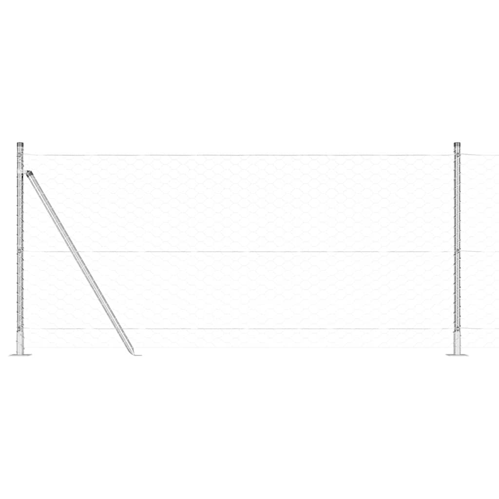 Hegnspæl Sølv 50 x 0,8 m (50 mm net) Stål