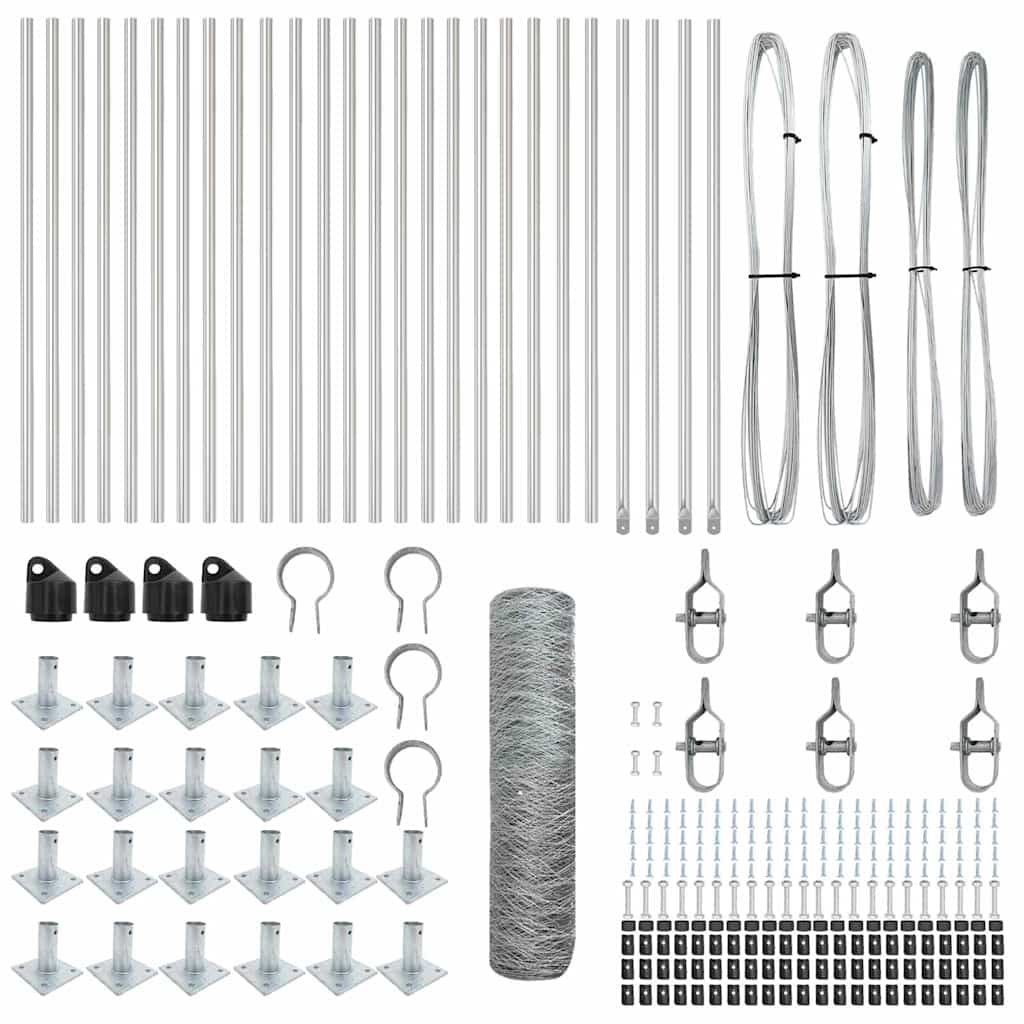Hegnspæl Sølv 50 x 0,8 m (50 mm net) Stål