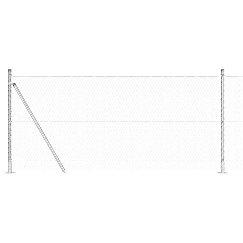 Hegnspæl Sølv 100 x 1 m (13 mm mesh) Stål