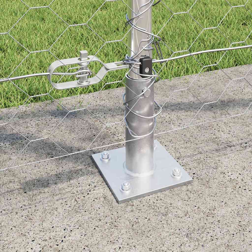 Hegnspæl Sølv 100 x 1,2 m (50 mm net) Stål