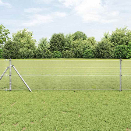 Udendørs svejset trådgitter fodfix 10 x 0,6 m Sølv Mesh