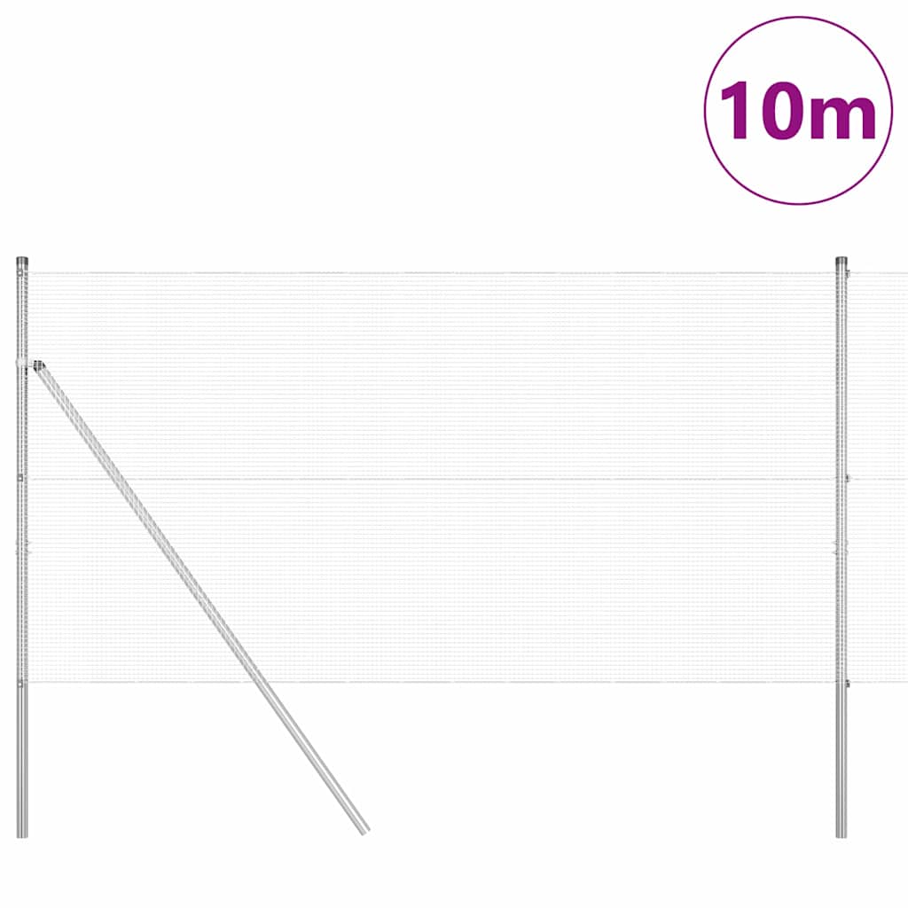 Grundfikseret svejset trådgærde 10 x 1,4 m (B x H)