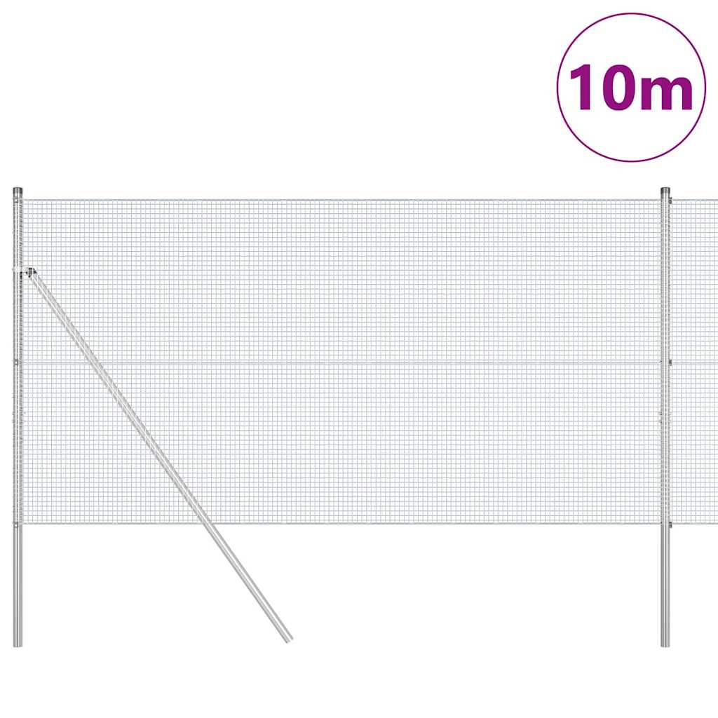 Grundfikseret svejset trådgærde 10 x 1,4 m (B x H)