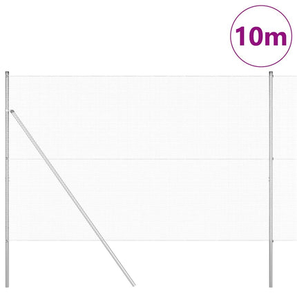 Udendørs svejset trådgitter fodfix 10 x 1,6 m Sølv Mesh