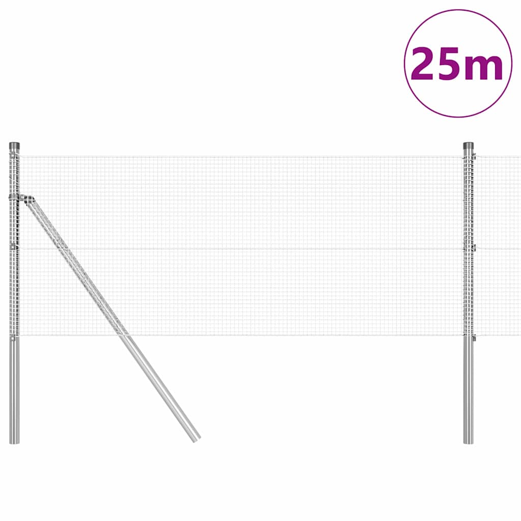 Grundfikseret svejset trådgærde 25 x 0,5 m (B x H)