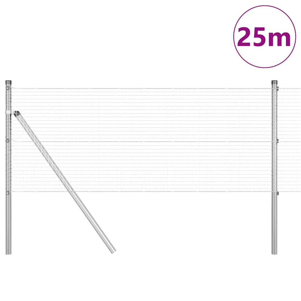 Grundfikseret svejset trådgærde 25 x 0,8 m (B x H)
