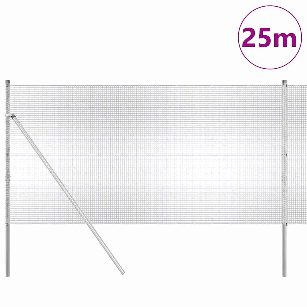 Grundfikseret svejset trådgærde 25 x 1,2 m (B x H)