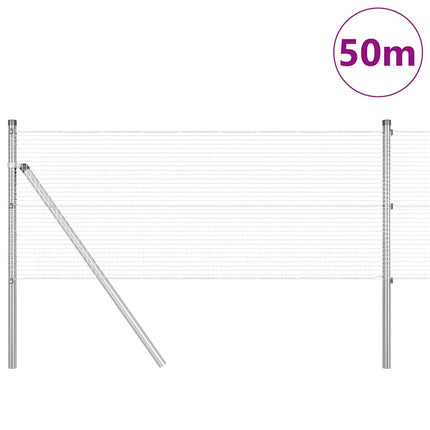 Udendørs svejset trådgitter fodfix 50 x 0,5 m Sølv Mesh