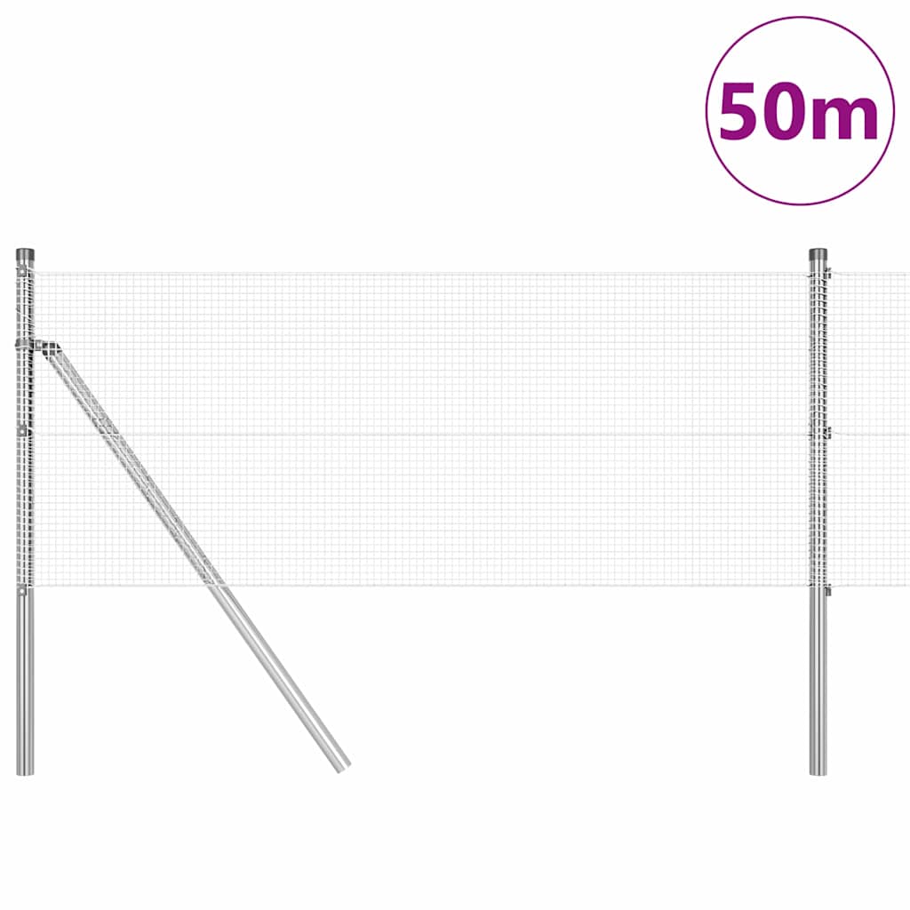 Grundfikseret svejset trådgærde 50 x 0,8 m (B x H)