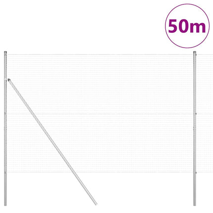 Udendørs svejset trådgitter fodfix 50 x 1,5 m Sølv Mesh