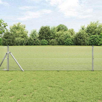Udendørs svejset trådgitter fodfix 100 x 0,5 m Sølv Mesh