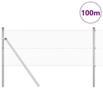 Udendørs svejset trådgitter fodfix 100 x 0,5 m Sølv Mesh