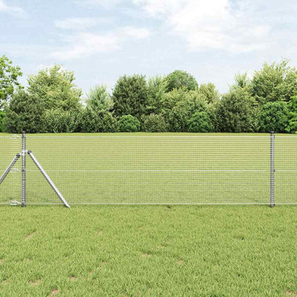 Udendørs svejset trådgitter fodfix 100 x 0,8 m Sølv Mesh