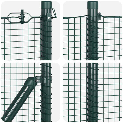 Udendørs svejset trådgitter fodfix 10 x 0,5 m PVC-belagt stål