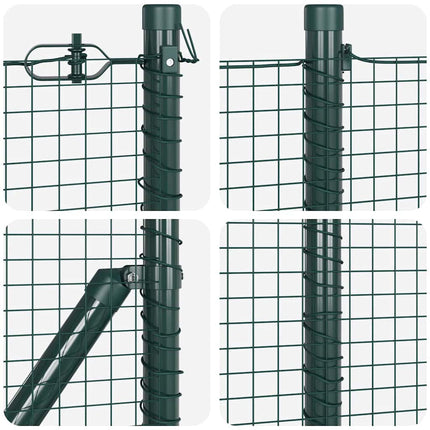 Udendørs svejset trådgitter fodfix 10 x 0,5 m PVC-belagt stål