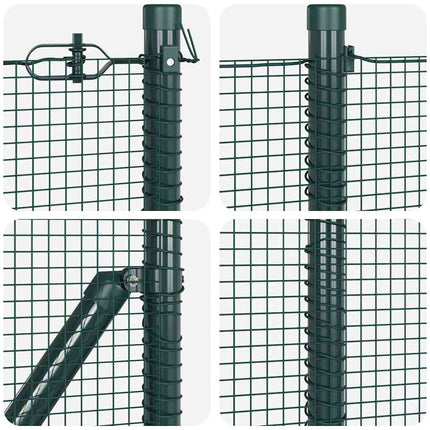 Udendørs svejset trådgitter fodfix 10 x 0,6 m PVC-belagt stål