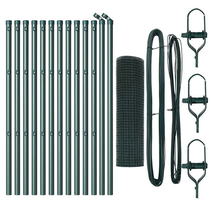 Udendørs svejset trådgitter fodfix 25 x 0,6 m PVC-belagt stål