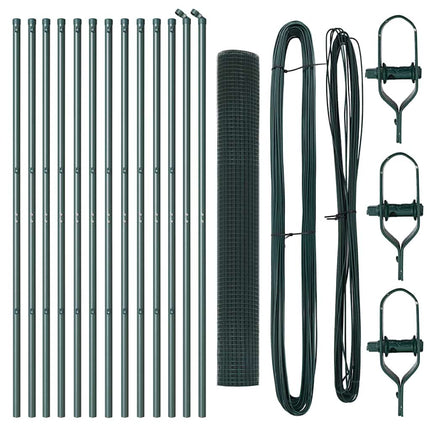 Udendørs svejset trådgitter fodfix 25 x 1,2 m PVC-belagt stål