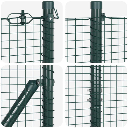 Udendørs svejset trådgitter fodfix 25 x 1,2 m PVC-belagt stål