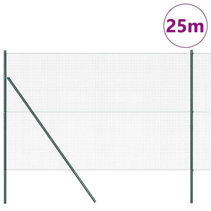 Udendørs svejset trådgitter fodfix 25 x 1,5 m PVC-belagt stål