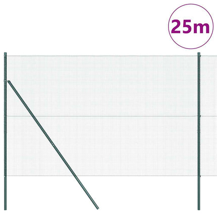 Udendørs svejset trådgitter fodfix 25 x 1,6 m PVC-belagt stål