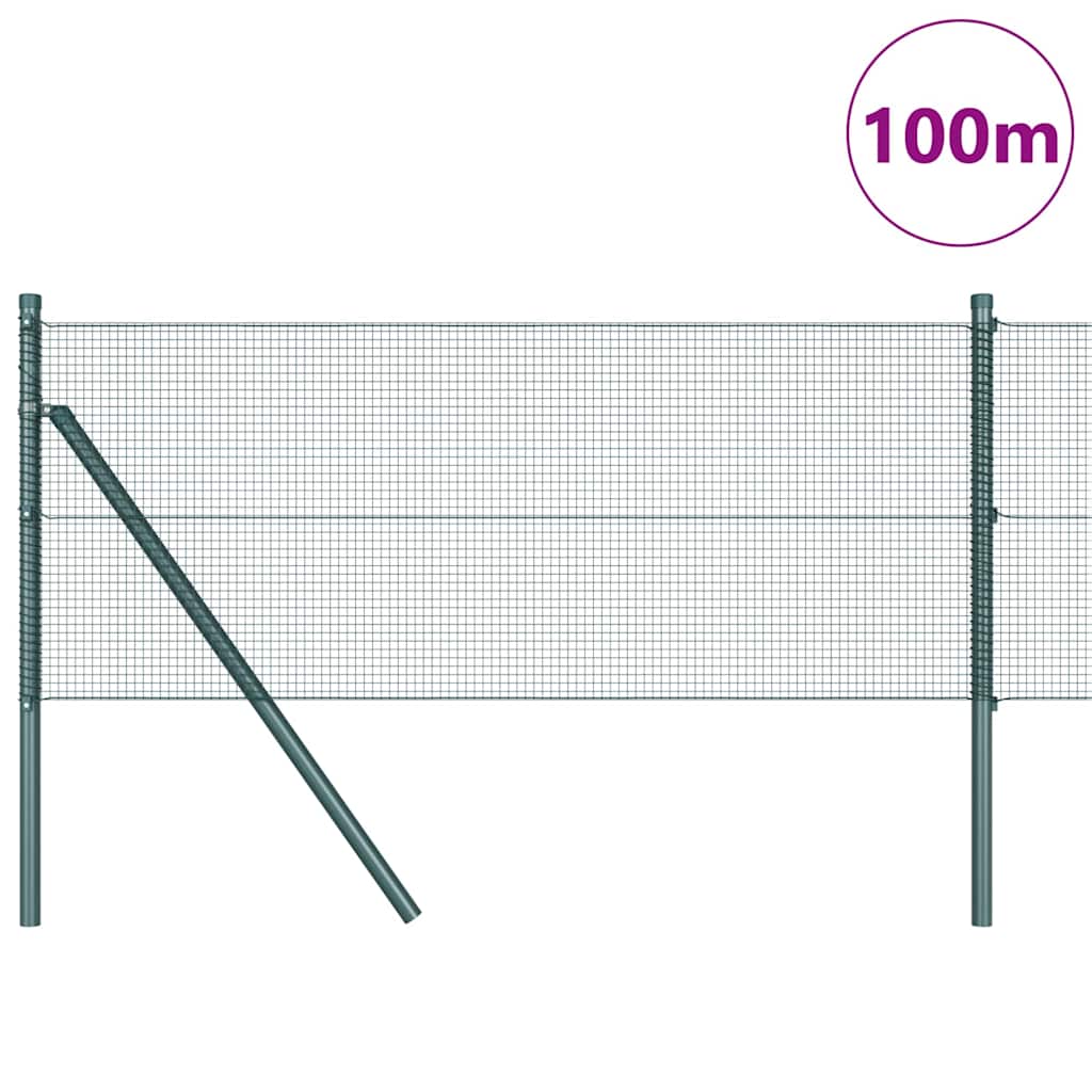 Grundfikseret svejset trådgærde 100 x 0,5 m (B x H)