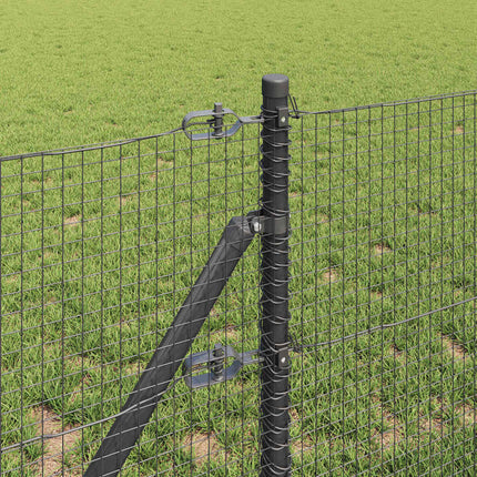 Udendørs svejset trådgitter fodfix 10 x 0,8 m PVC-belagt stål
