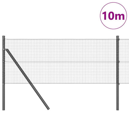Udendørs svejset trådgitter fodfix 10 x 0,8 m PVC-belagt stål