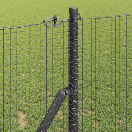 Udendørs svejset trådgitter fodfix 10 x 1 m PVC-belagt stål Grå