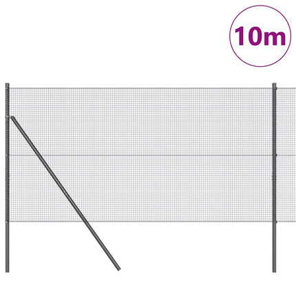 Udendørs svejset trådgitter fodfix 10 x 1,2 m PVC-belagt stål